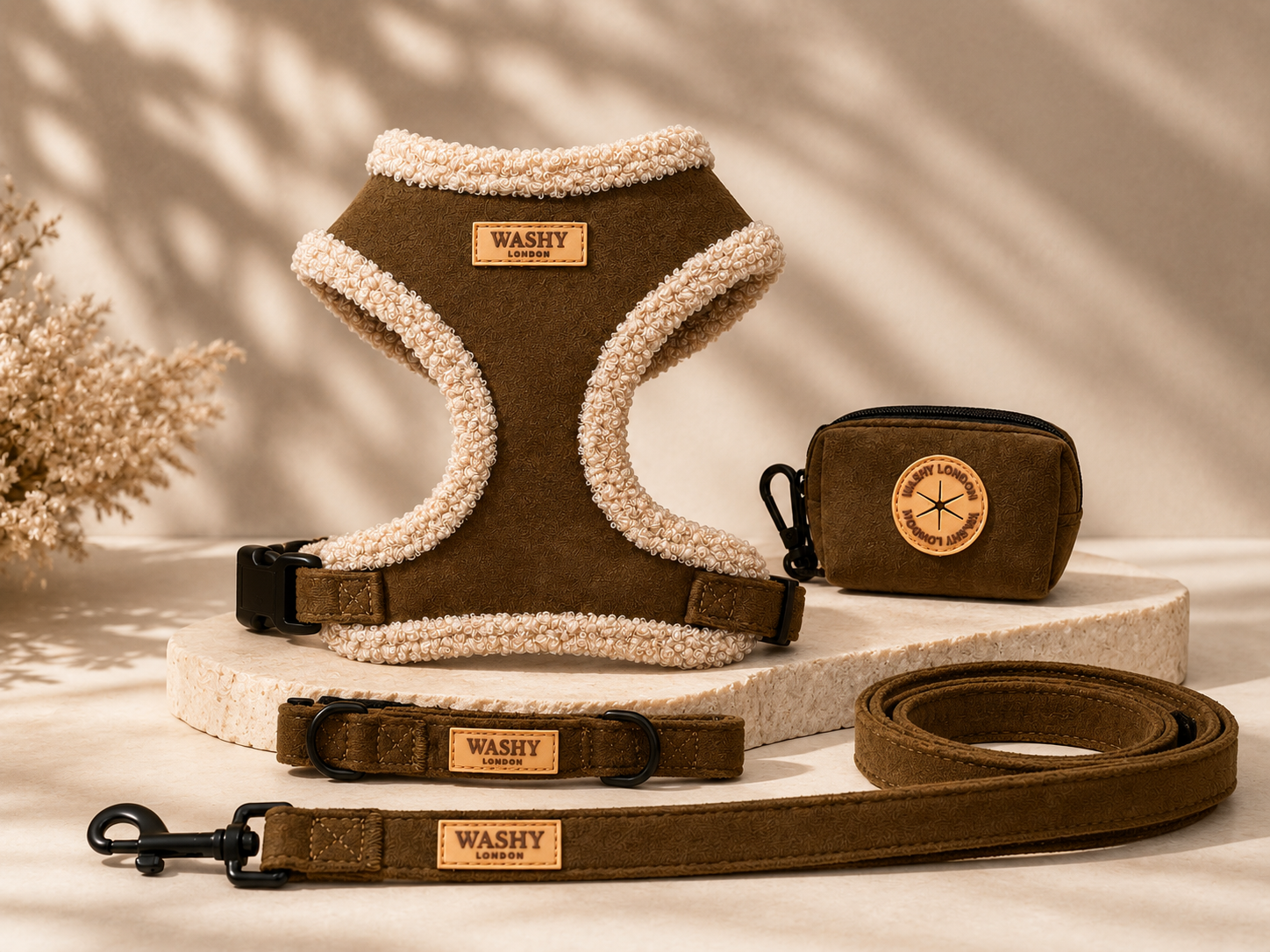 Brown Sherpa Adjustable Harness Set