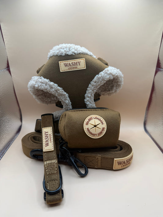 Brown Sherpa Adjustable Harness Set
